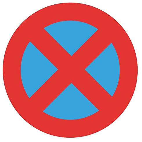 Samunshi® Aufkleber Parkverbot - Schild Sticker Hinweisschild Warnschild Vorsicht Parken Verboten - 30x30cm mehrfarbig
