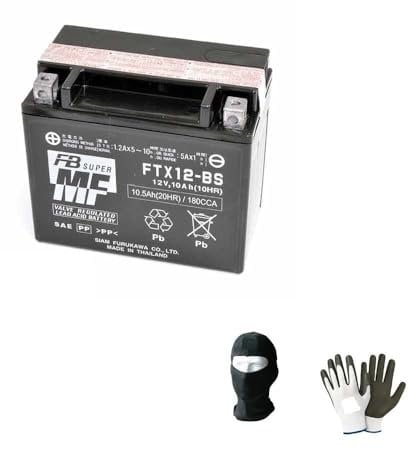 KOMPATIBEL MIT Honda 1000 VTR F Super Hawk 1999 Anno Batterie YTX12-BS FURUKAWA FTX12-BS BEREITS BEREIT UND LADEAKTIVE BATTERIEN 14 AH Ampere 12 Volt 150X87X130 MM