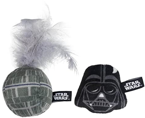 CERDÁ LIFE'S LITTLE MOMENTS - Darth Vader Death Star Katzenspielzeug Ball 2er Set Star Wars offiziell lizenziert