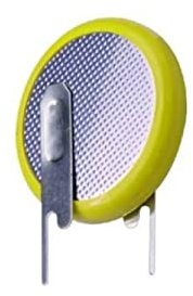 Pila al litio 3V 210mAh a 2 pin per montaggio verticale su circuito stampato - CR2032, DL2032