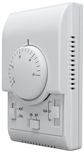 HERCHR Fan Coil Thermostat, 110-220 V/AC 50/60 Hz 1a Zentraler Klimaanlagenthermostat 2-Wege-Mechanischer Steuerschalter mit 2 Schrauben