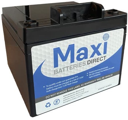 MAXI 12V 26AH/24AH 27 HOLE DEEP CYCLE BATTERY for ALL ELECTRIC GOLF CARTS WITH T-BAR CONNECTOR