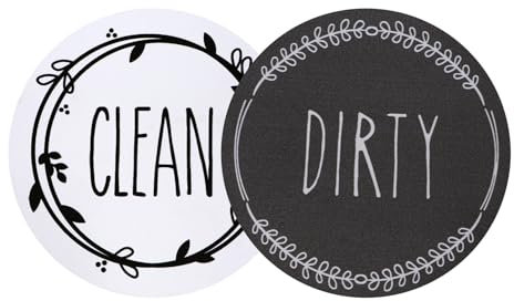 Dishwasher Magnet Clean Dirty Sign Double Sided Strong Kitchen Flip Indicator for Kitchen Organization 1Pcs
