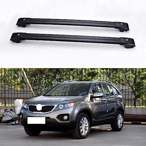 Dachträger Dachgepäckträger Für Kia Sorento R SUV 2010-2014, Aluminium Dachträger Querstangen Gepäckträger für Gepäck, Campingausrüstung, Fahrrad