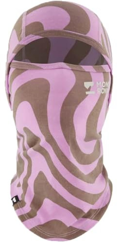Mons Royale Santa Rosa Balaclava Print Pink - Merino Flexible weiche Merino Sturmhaube, Größe S-M - Farbe Blazing Trails