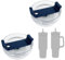 Paquete de 2 tapas de vaso de 40 onzas, compatibles con Stanley Quencher, fundas de vaso de acero inoxidable resistentes a derrames y salpicaduras, aptas para Stanley y más café (azul oscuro, 40