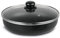 Sitram 712771 Sauteuse Aluminium pressé noir FAMILY Ø 26 cm H 6.5 cm + Couvercle vapeur en verre, Revêtement anti-adhésif sans PFOA, compatible manche SITRAMOVIBLE - Tous feux dont induction