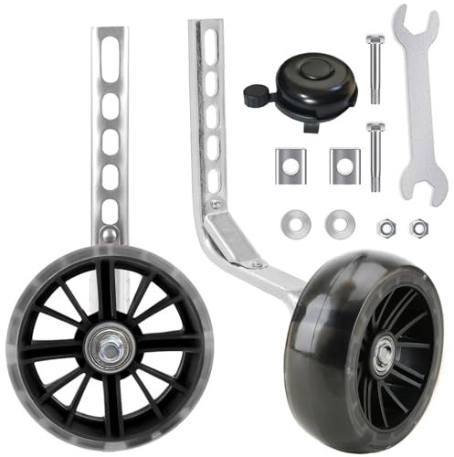 Stützräder,Stützrad Fahrrad Kinder,Stützräder Fahrrad Kinder,Universal Stützräder,Stützräder Breitere Mit 12, 14, 16, 18, 20 Zoll Kinder Fahrrädern Mit Variabler Geschwindigkeit & Ein-Gang-Fahrrädern