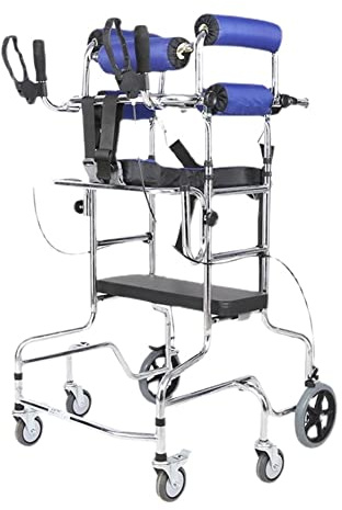Standard Walkers Lauflernhilfe für ältere Menschen 200kg Rollator Walker mit 8 Rädern Stehhilfe Gehhilfe mit Höhenbreitenverstellung für Behinderte Erwachsene Senioren