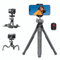 Lamicall Phone Tripod, Flexible Camera Tripod - [3 in 1 Integrated] 2025 Upgraded iPhone Tripod Stand Holder with Remote, 360° Rotating Portable Tripod Mount for Phone, Camera - Upgraded Grey