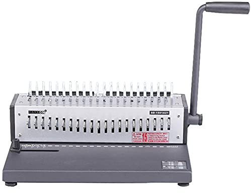 Bürozubehör, Büromaschine, Bindemaschine, manuell, Ganzstahlkamm/Aufsatz, A4-Papierstanzer, Bindemaschine, Clip-Gummiring, 21 Lochgröße 3 x 8 mm, geeignet für Bürodokumente