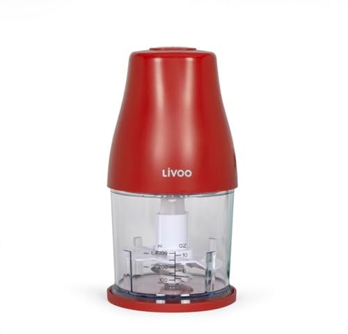 Livoo - Picadora 300ml DOP244N - 400W, 1 velocidad, función turbo, base 2 en 1