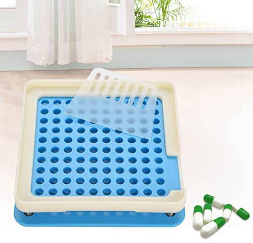 Kapselfüllmaschine, Passend für 00#-Kapseln, Manueller Kapselfüller, Leicht zu Bedienende Kapselfüller-Spreizplatten mit 100 Löchern, für Heimapotheken-Probenlabor (Mit