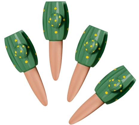 Pics d'arrosage en terre cuite, insert pour pot d'arrosage, piquets d'arrosage en terre cuite | Arrosoirs automatiques pour en forme de cactus, pics d'arrosage en argile pour arrosage goutte à