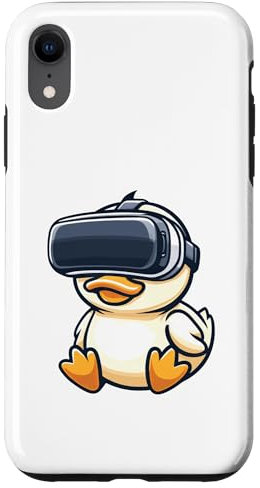 Hülle für iPhone XR Cute Duck VR-Virtual-Reality-Gamer