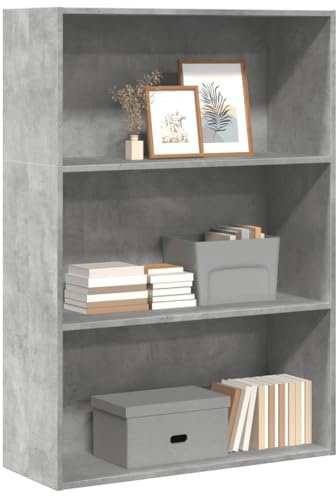 LXYZWRW Furniture Select Bücherregal, Beton, Grau, 80 x 30 x 114 cm, Holzwerkstoff