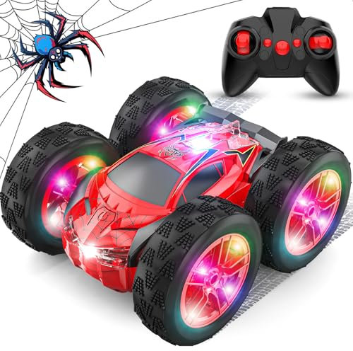 Ferngesteuertes Auto Kinder 3 4 5 6 7 8 9 Jahre, 2.4GHz LED Spider RC Auto mit Fernbedienung Rennauto Ferngesteuert Spielzeug ab 3-12 Jungen Mädchen, Indoor Outdoor Drift Car Geschenke Geburtstags