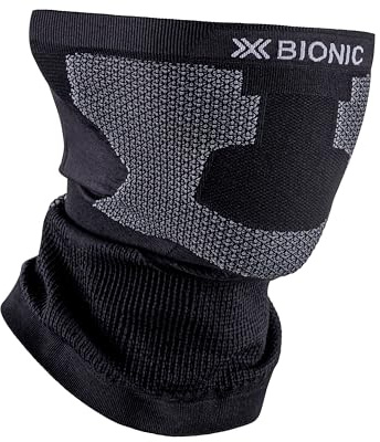 X-Bionic Unisex Neckwarmer für den Wintersport - Erweiterte Temperaturregulierung und Feuchtigkeitsmanagement, ideal für Skifahren und Snowboarden - Schwarz/Grau, S/M