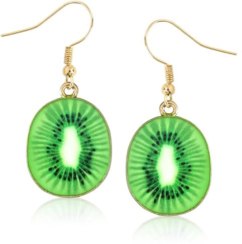 Orange Ohrstecker für Fasching und Karneval - Süße Früchte Ohrringe Hängend für Damen, Mädchen und Frauen