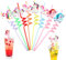 8 Pcs Pailles Enfants Reutilisables, Licorne Straws Spirale, Pailles Réutilisables, Pailles en Licorne pour Les Enfants, Pailles de Fête pour Anniversaires D'Enfants, Décorations de Fête