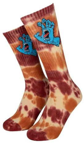 Santa Cruz Screaming Hand Tie Dye Chaussettes 42-45, bois, 42-45