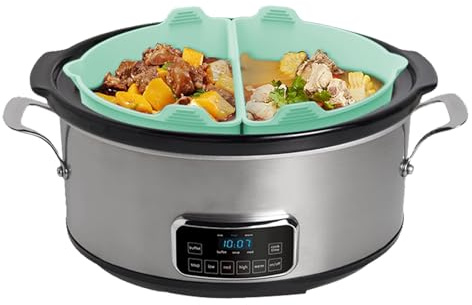 Slow Cooker Liners, 1 Paar, Silikon, wiederverwendbar, Slow Cooker Divider, Dishwasher Safe Cookware, ideal zum Kochen von Potato, Shrimp, Fisch und anderen Metallvorrichtungen