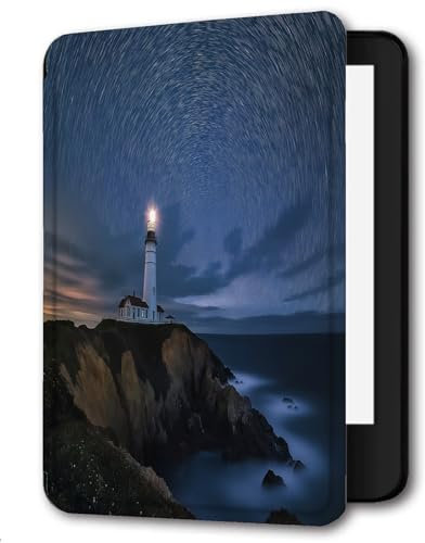 Case for 6 Kindle Paperwhite 5/6/7th Generation Case 2012,2013,2015,2016 Version (Model: EY21 / DP75SDI),Slim PU Leather Hard Cover for Kindle Paperwhite 6 inch,Whirlpool Lighthouse