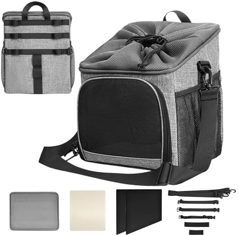 Kustimantu Korb für Hunde, Fahrrad – Tasche für Hunde, abnehmbar, leicht, belüftet, für, Wandern, Garten und Einkaufen