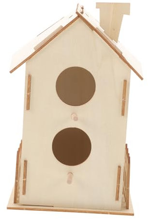 SOPOTUTU Diy Vogelhaus aus Holz zum Bemalen für Kreatives Bastelset für Jungen und Fördert Fantasie und Kreativität für Bastel Fans Holzspielzeug für Drinnen und Draußen