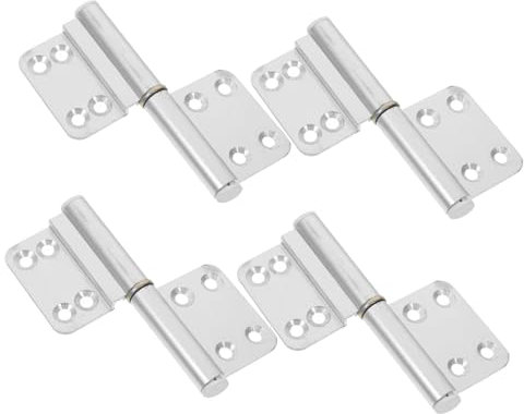 OSALADI 4 pezzi Cerniere Alluminio per Porte da Bagno e Hinge Staccabili Lift Off Installazione Facile e Resistente Alla Corrosione per Porte