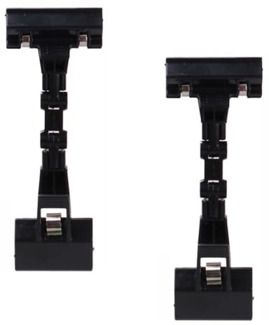 2 Pack Adjustable Document Holder, Rotatable Paper Copy Holder Clip Flexible Drawing Board Clamps for Computer Monitor Canvas Clamp - Black