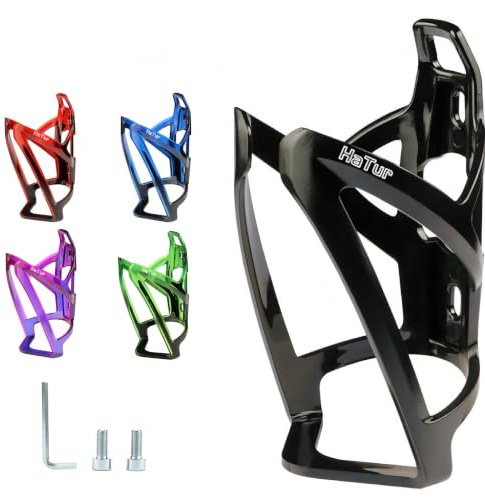 HaTur Porte-Bidon de Vélo Universel Porte-Bouteille de vélo avec vis, 35g Léger Porte Gourde Vélo Support de Bouteille pour VTT, Vélo de Route (Noir)