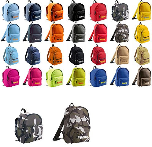 Schnoschi Kleiner Kinderrucksack Camouflage mit Namen Bestickt