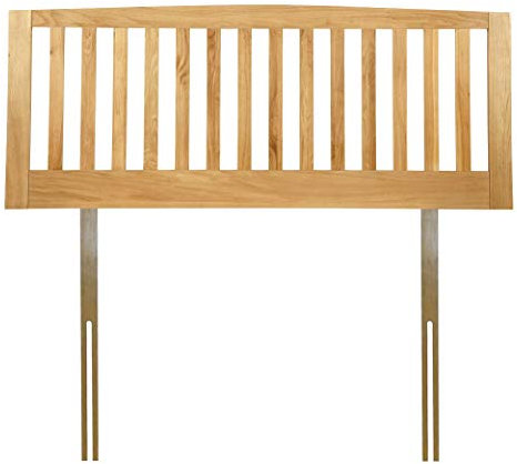 Save on Goods 100% Genuine solid oak headboard bedhead end.Oak wood wooden, woodern style slat headboard (4ft small double)