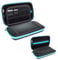 Orzly 3DSXL Case, Aufbewahrungstasche für 3DS XL oder New 3DS XL - Hartschalen Schutzhülle für das Original Modell 3DS XL oder das Nue Nintendo 3DS XL Konsole & Accesoires - BLAU auf Schwarz