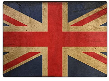 Tappeto vintage con bandiera britannica, 160 x 122 cm, morbido tappeto moderno per soggiorno camera da letto
