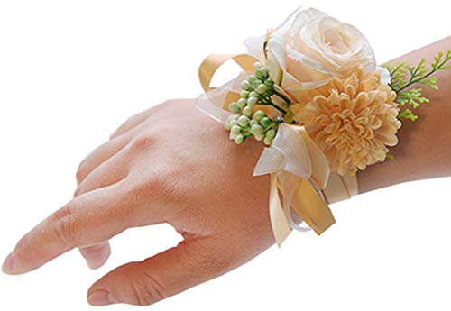 Egurs Hochzeit Braut Brautjungfer Blumenstrauß Handgelenk Corsage Handgelenk Blume Strauß Dekoration Champagner