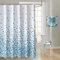 Trimming Shop Cortina de Ducha de baño, diseño clásico, de poliéster prémium, Resistente al Moho y al Moho, Cortina de baño con 12 Ganchos, Mosaico Azul, 180cm x 180cm