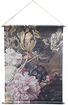 Chic Antique Leinwandbild zum hängen Blumenmuster florales Muster Kunstdruck H145x124cm oder H97x76cm Stoffbild Wandbild Leinwand verschiedenen Designs (H 97 x B 76 cm, 22197-00)