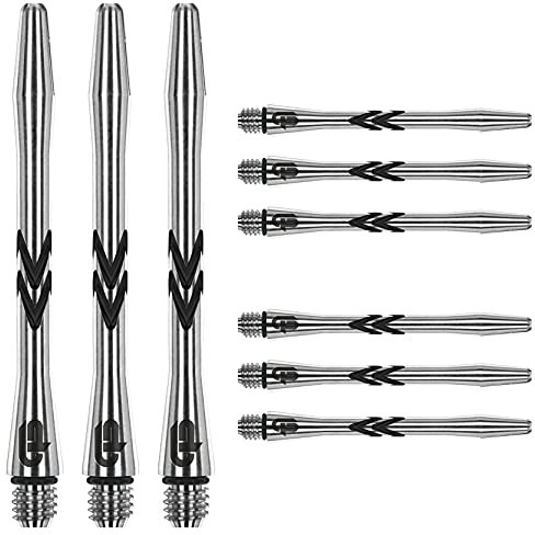 RED DRAGON Gerwyn Price Iceman V-Groove Aluminium Medium Black Shafts (Stems)