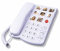 TelPal Big Button Corded Telephone with Speaker for Seniors Elderly, Amplified One Button Touch Picture Landline Phone for Old People, SOS Desk Telephones with Easy to Read Digit Numbers