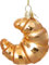 SIKORA Croissant besondere Weihnachtskugel Glas Christbaumschmuck Deko Figur Weihnachten Anhänger Ornament - Trend Line - BS537