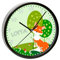 CreaDesign, Wanduhr Kinder personalisiert mit Name, Motiv Fuchs, Rahmen Wanduhr schwarz, Ø 19,5 cm