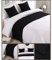 DAYDAY helper Bettläufer für Fuß von Bettwäsche Tagesdecke Moderne Bettwäsche Abdeckung Bettschal Bett Ende Handtuch Bettüberwurf Schutz für Hotel Hochzeitszimmer Schwarz 50*210cm für 1,5m Bett