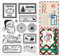 GLOBLELAND Weihnachts-Vintage-Stempel Klare Stempel für DIY Scrapbooking Winter Schneeflocken Weihnachtsglocken Weihnachtsbaum Transparente Silikonstempel für die Herstellung von Karten Fotoalbum