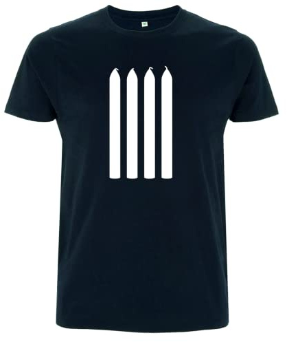 Dressdown Four Candles - Organic Men's/Unisex T-Shirt - Navy - 3XL