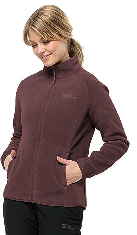 Jack Wolfskin Damen Moonrise FZ W Fleece-Jacke, Dark Maroon, XS