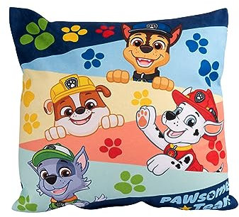 United Labels Paw Patrol Kissen, Kopfkissen 30x30 cm, Bunt, Sofakissen Team Boy, Dekokissen für Fans