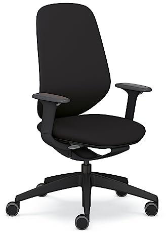 Sedus se:kit Bürostuhl, 100% Recyclingfähig, Made in Germany, Schwarz, Höhenverstellbar 40-53cm, bis 150kg belastbar