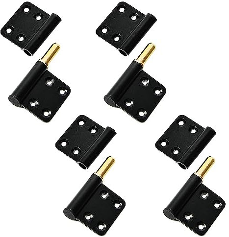 Lift Off Hinge SQXBK 4PCS 95x29mm/3.74x1.14inch Black Offset Door Hinges Detachable Small Flag Lift Off Hinge